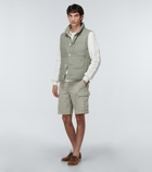 Brunello Cucinelli - Linen, wool and silk down vest