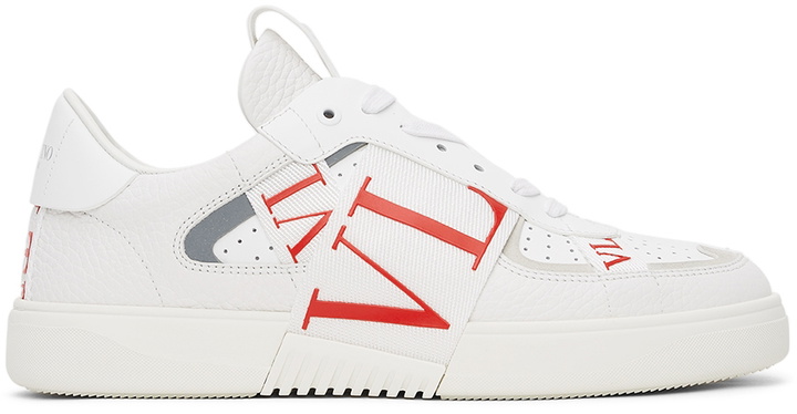 Photo: Valentino Garavani White & Red 'VL7N' Low Sneakers