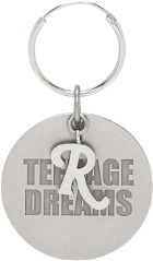 Raf Simons Silver 'Teenage Dreams' Medallion Single Earring