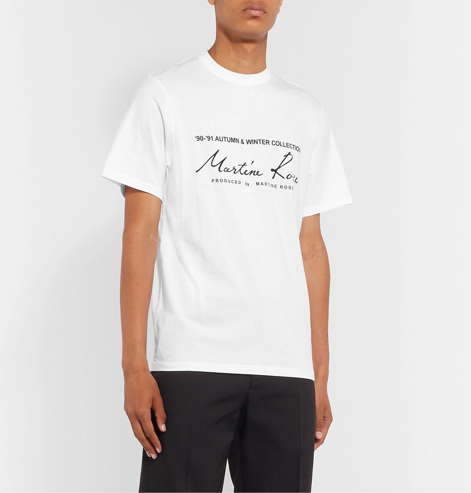 Martine Rose - Logo-Print Cotton-Jersey T-Shirt - White Martine Rose