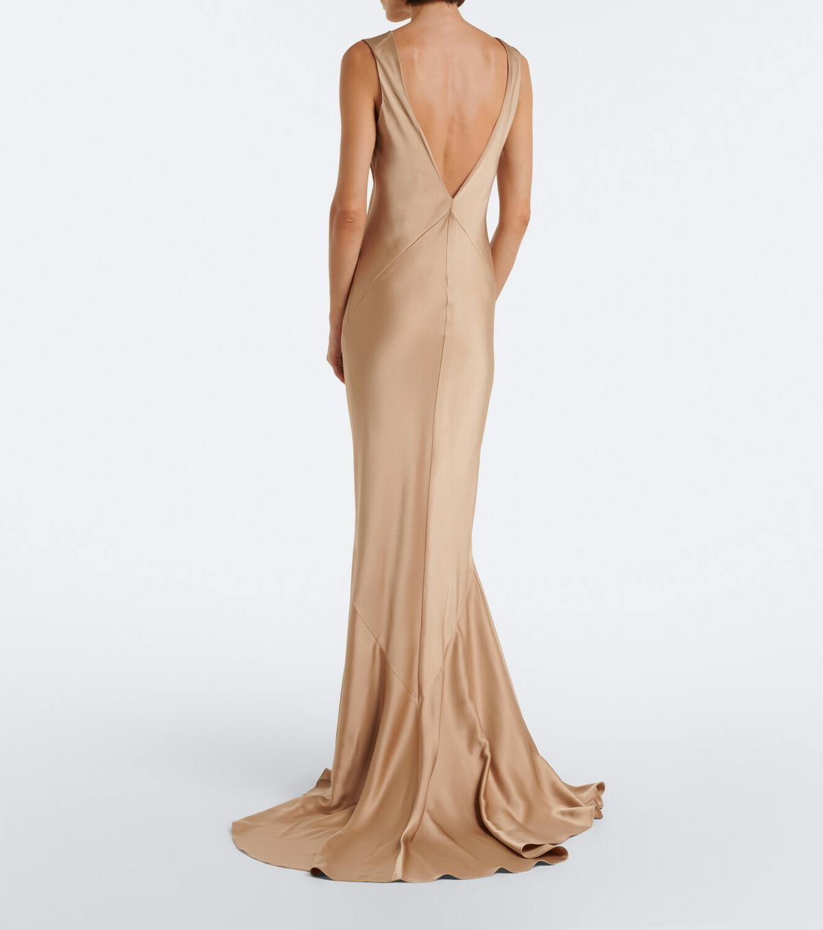 Max Mara Open-back satin maxi dress