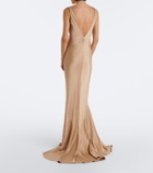 Max Mara Open-back satin maxi dress
