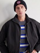 Canada Goose - Logo-Appliquéd Ribbed Wool and Cashmere-Blend Beanie - Black