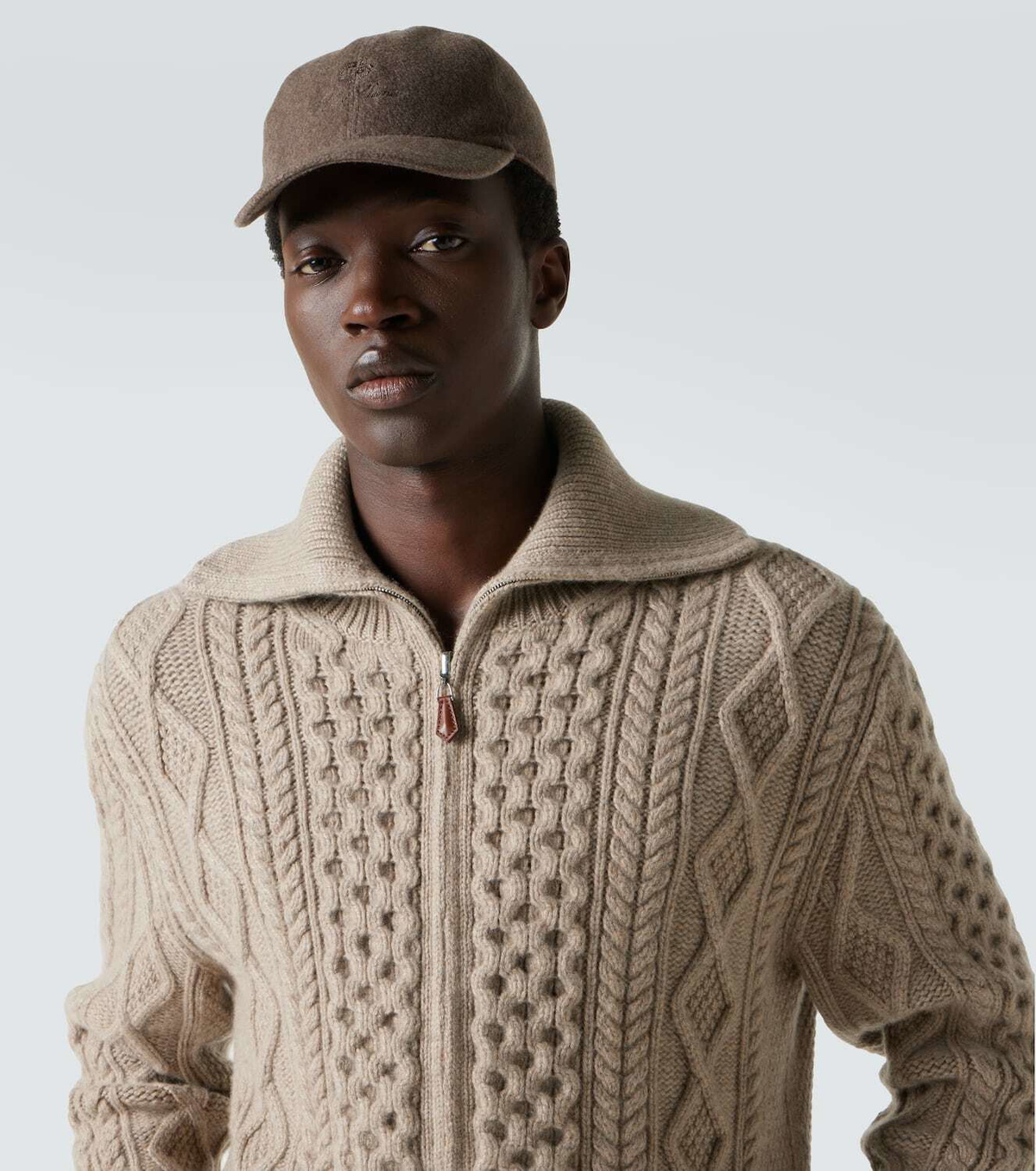 Loro Piana Logo cashmere baseball cap