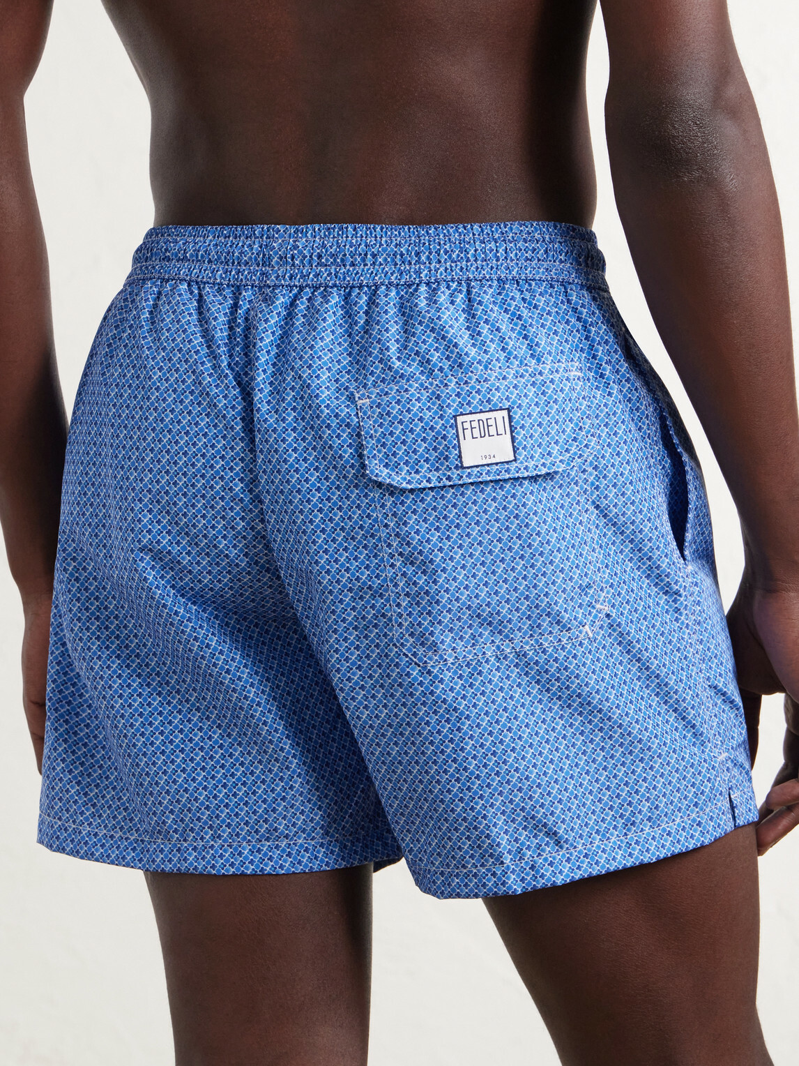 FEDELI - Madeira Printed Straight-Leg Swim Shorts - Blue