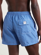 FEDELI - Madeira Printed Straight-Leg Swim Shorts - Blue