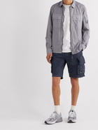 C.P. Company - Straight-Leg Cotton-Blend Cargo Shorts - Blue