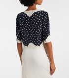 Rixo Ursula polka-dot crêpe de chine top