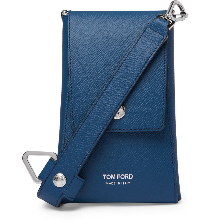 Photo: TOM FORD - Full-Grain Leather Pouch - Blue