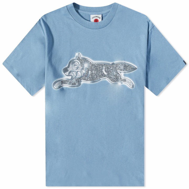 Photo: ICECREAM Men's Iced Out Running Dog T-Shirt in Blue