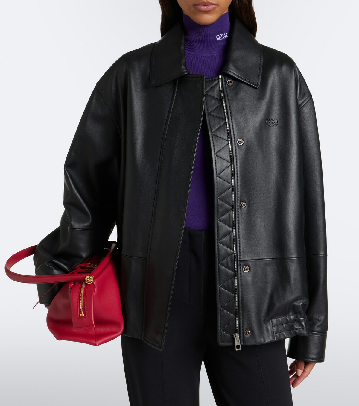Loewe Oversized leather jacket