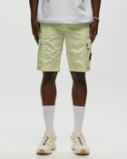 Stone Island Slim Bermuda Brushed Cotton Canvas Green - Mens - Cargo Shorts
