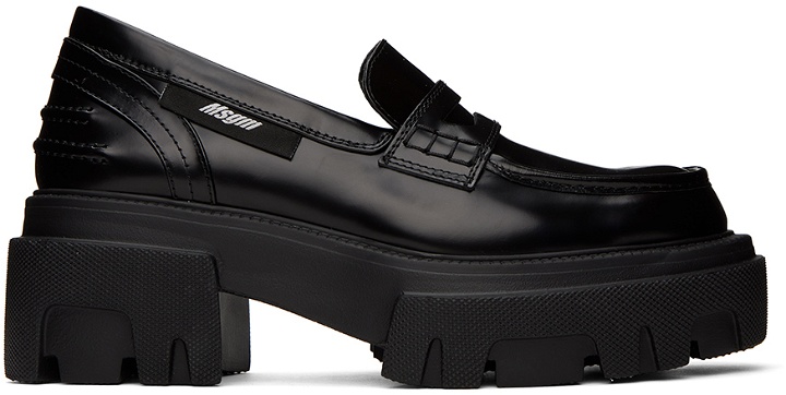Photo: MSGM Black Leather Platform Loafers