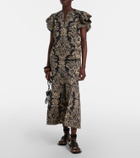 Ulla Johnson Severine printed cotton poplin top