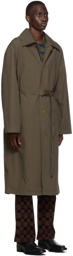 Acne Studios Khaki Ripstop Trench Coat