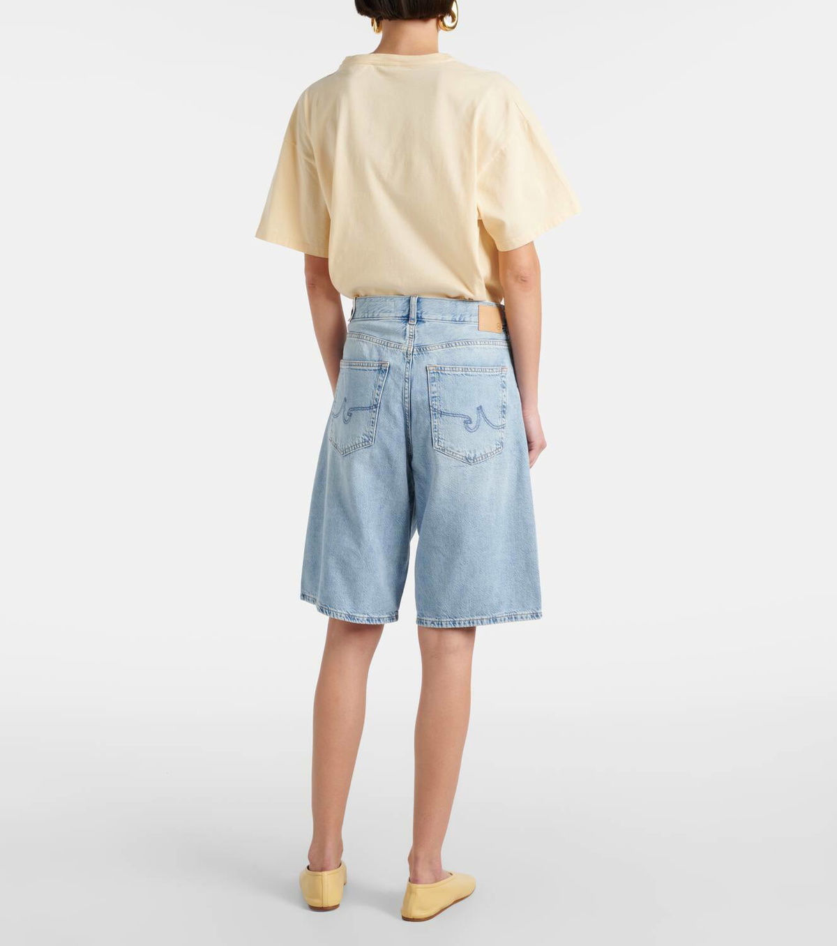AG Jeans Thalia mid-rise denim Bermuda shorts
