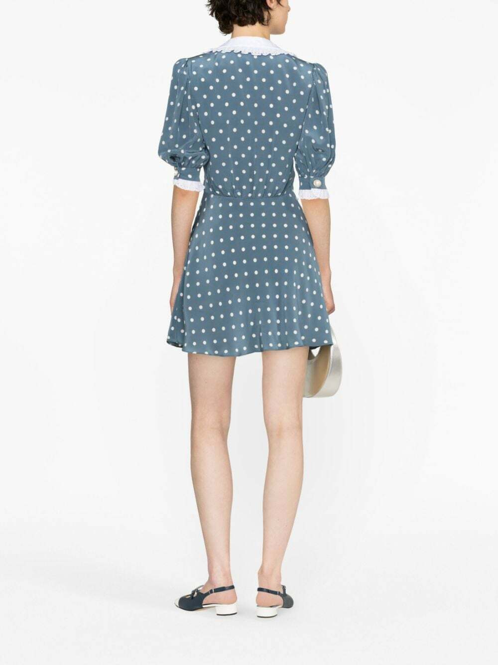 ALESSANDRA RICH - Polka Dot Silk Mini Dress Alessandra Rich