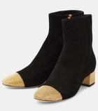 Rene Caovilla Embellished suede ankle boots
