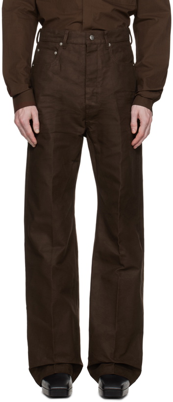 Photo: Rick Owens Brown Button-Fly Trousers