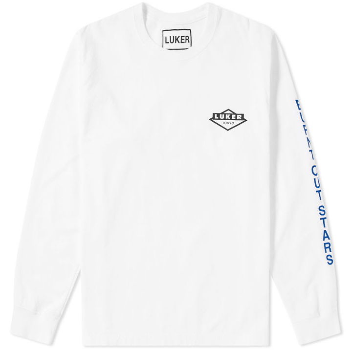 Photo: Luker by Neighborhood Long Sleeve Burnt Out Tee White