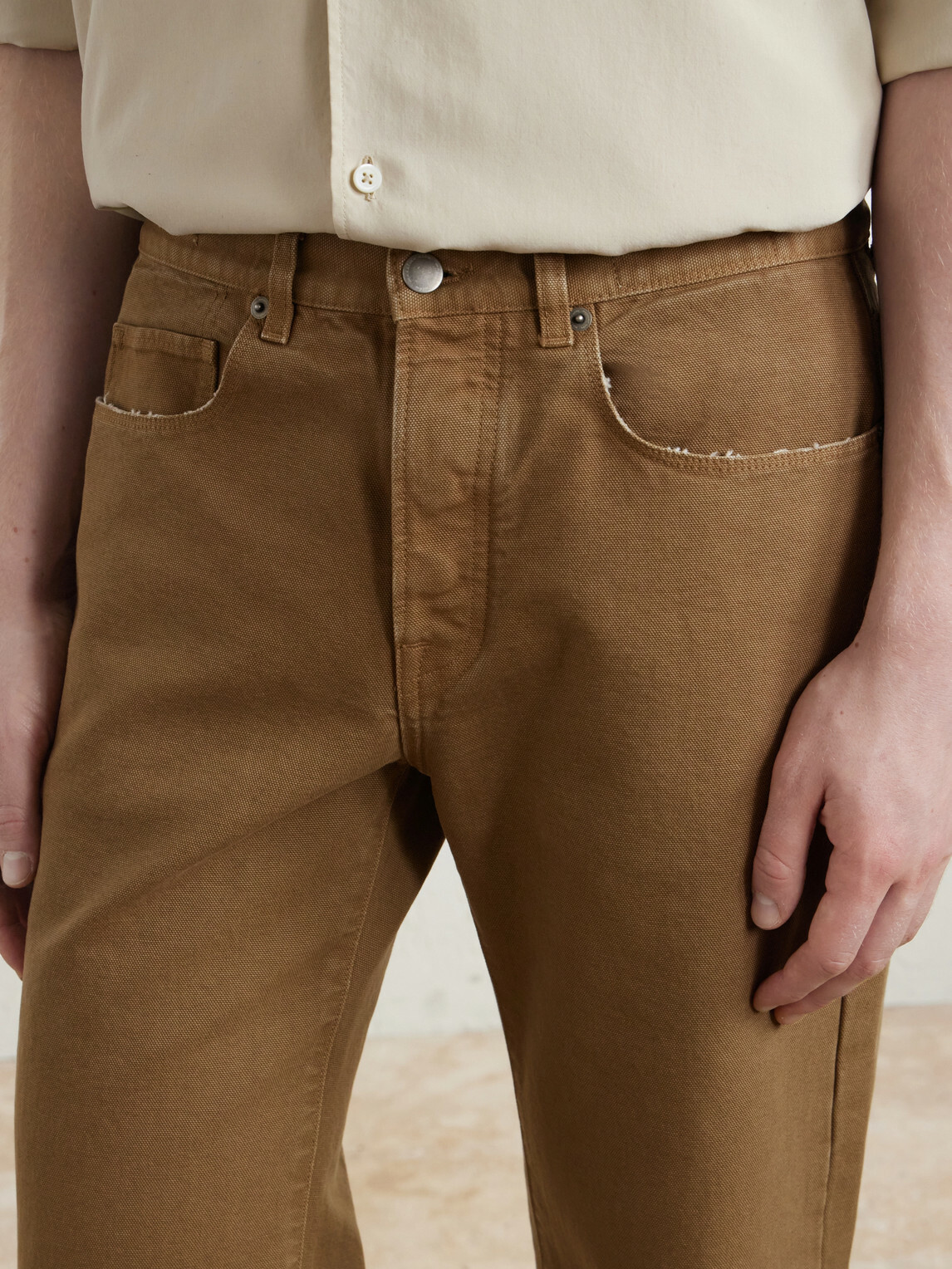 Massimo Alba - Oceano Straight-Leg Cotton Trousers - Brown