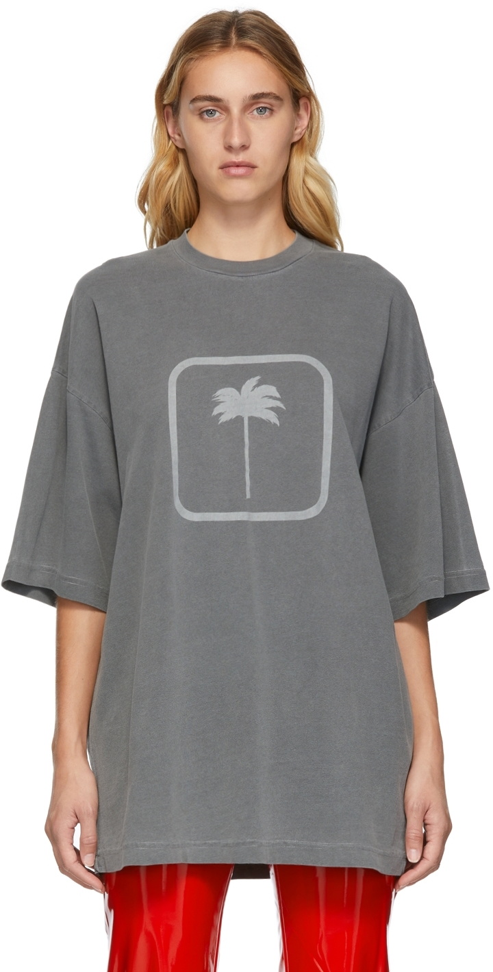 palm angels grey t shirt