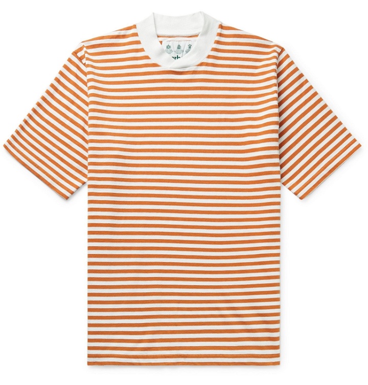 Photo: Barbour White Label - Inver Striped Cotton-Jersey T-Shirt - Orange