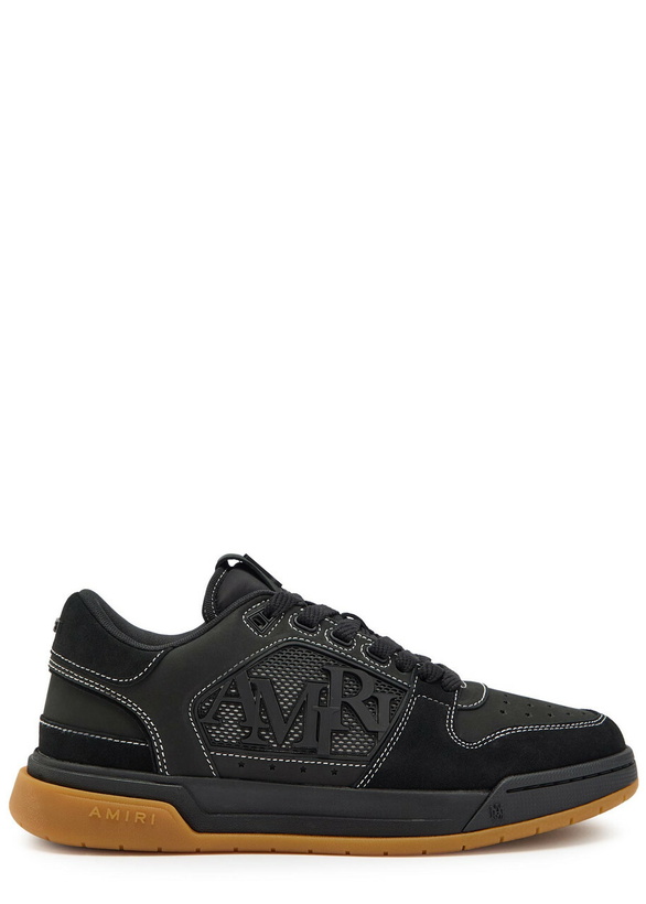 Photo: Amiri Classic Logo-appliquéd Suede Sneakers Black