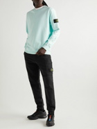 Stone Island - Slim-Fit Tapered Logo-Appliquéd Cotton-Jersey Sweatpants - Black