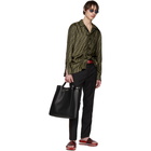 Fendi Brown and Black Silk Forever Fendi Pyjama Shirt