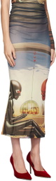 GCDS Multicolor Creatures Midi Skirt