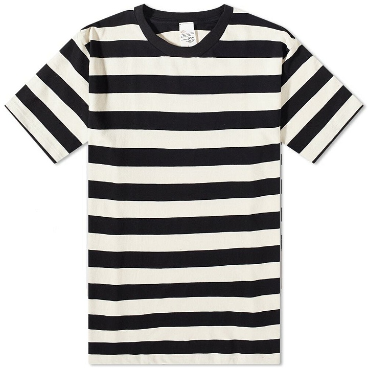 Photo: Nudie Jeans Co Men's Nudie Uno Block Stripe T-Shirt in Off White/Black