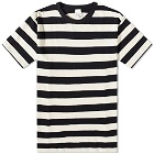 Nudie Jeans Co Men's Nudie Uno Block Stripe T-Shirt in Off White/Black