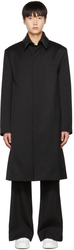 Photo: Valentino Black Buttoned Coat