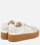Hogan H698 metallic leather platform sneakers