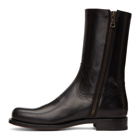 Dries Van Noten Black Half Boots