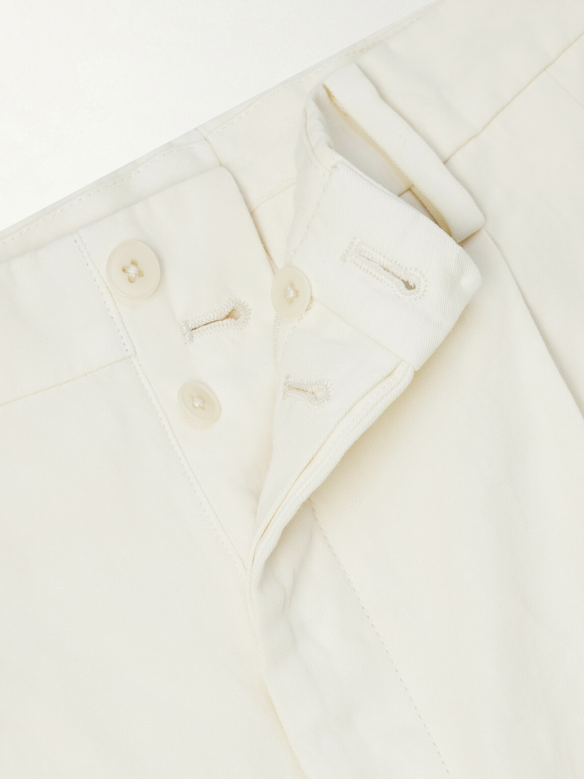 Kaptain Sunshine - Tapered Cotton and Linen-Blend Trousers - Neutrals