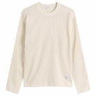 Norse Projects Men's Stevns Military Rib Long Sleeve T-Shirt in Ecru