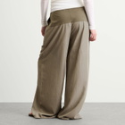 ST. Agni Women's Relaxed Splice Pants in Khaki Pinstripe