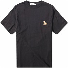 Maison Kitsuné Men's Chillax Fox Patch Classic T-Shirt in Black