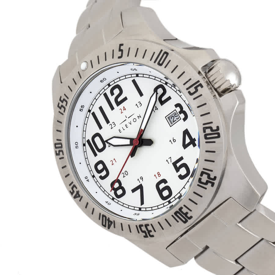 Elevon Aviator White Dial Mens Watch ELE120-1