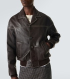 Wales Bonner Time leather jacket