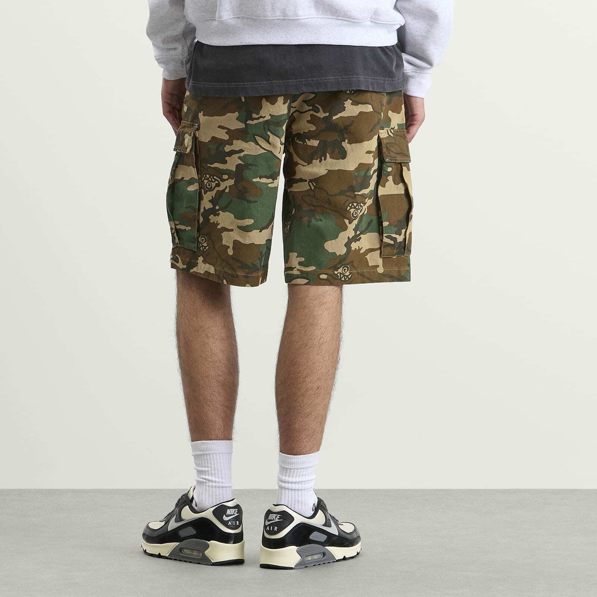 ICECREAM Men's Running Dog Woodland Camo Cargo Shorts in Multi