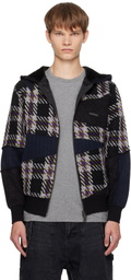 Andersson Bell Black Patchwork Zip-Up Hoodie