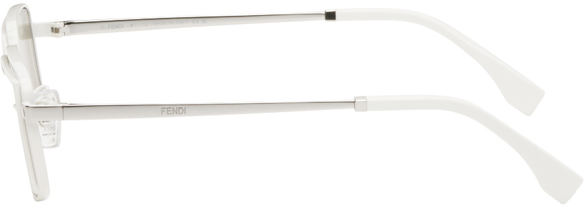 Fendi White Rectangular Sunglasses Fendi display picture 3