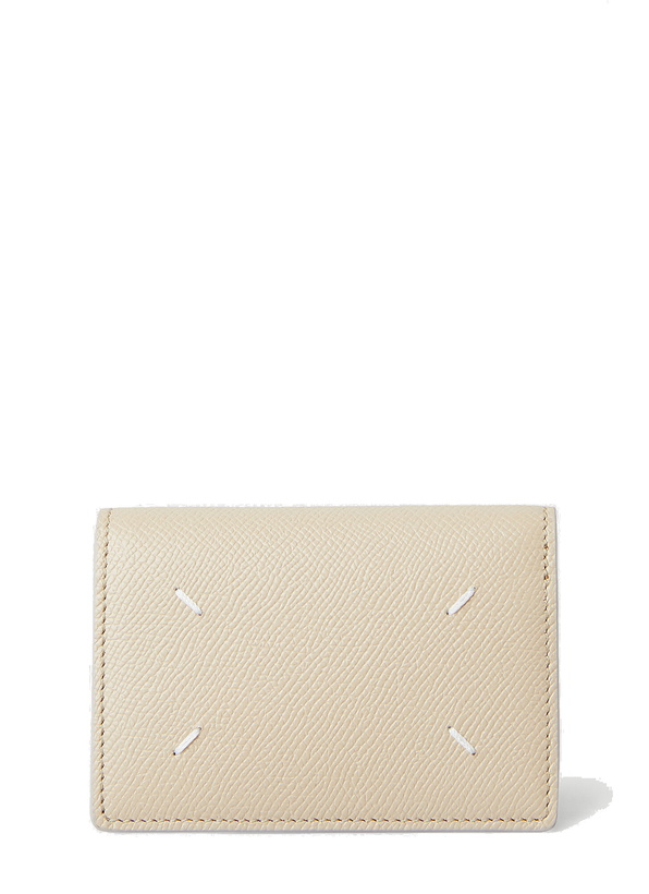 Photo: Logo Stitch Card Wallet in Beige