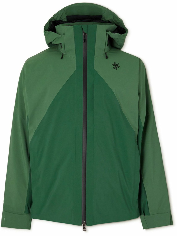 Photo: Goldwin - Two-Tone Hooded Ski Jacket - Green