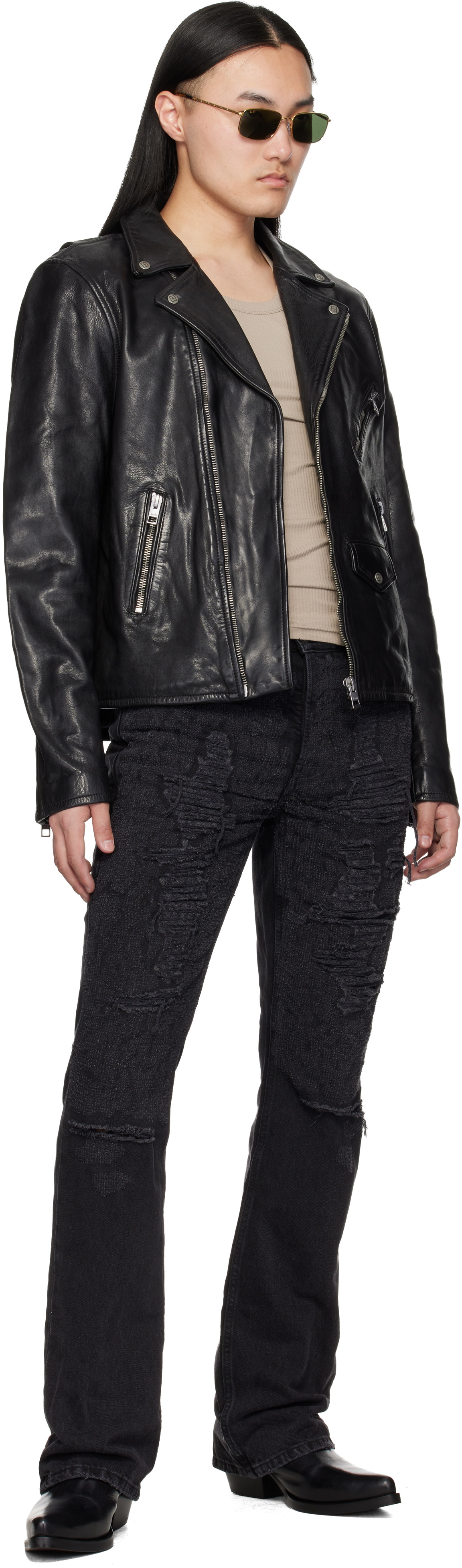 Ksubi Black Capitol Leather Jacket