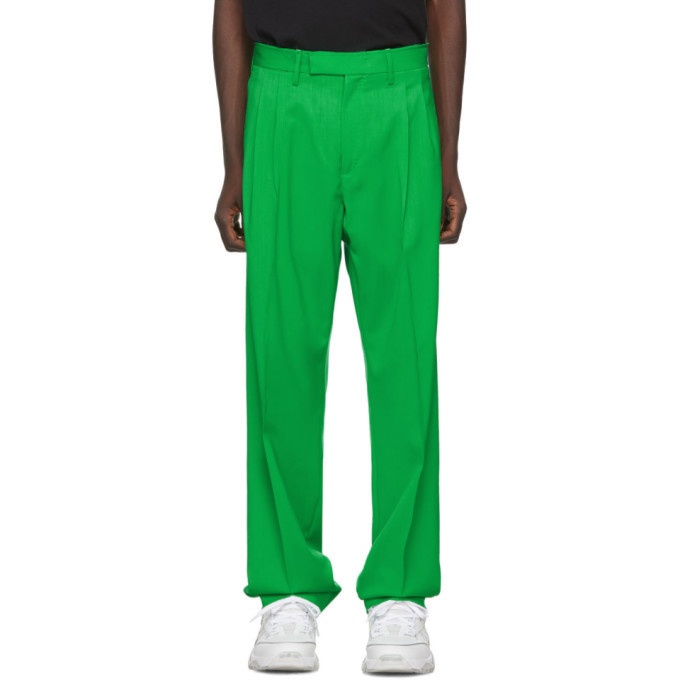 Photo: Off-White Green Wool Classic Trousers