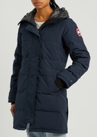 Canada Goose Women's Small Blue Shelburne Hooded Arctic-Tech Parka Coat Water-Repellent & Fully Lined